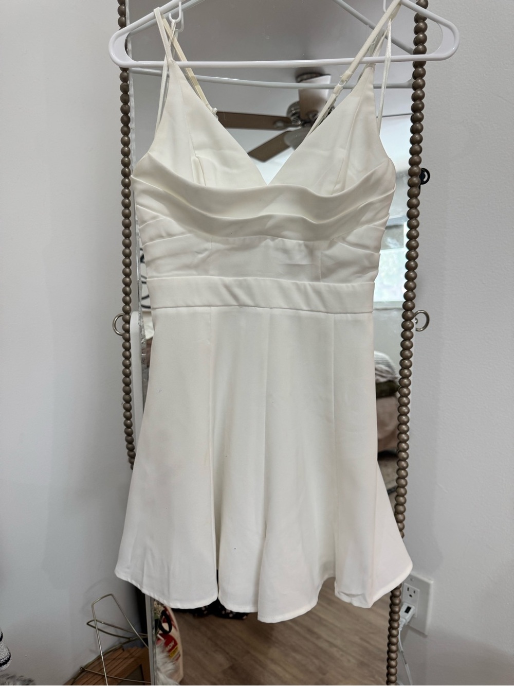 DO+BE Cream Spaghetti-Strap Shorts/Mini Dress  Small